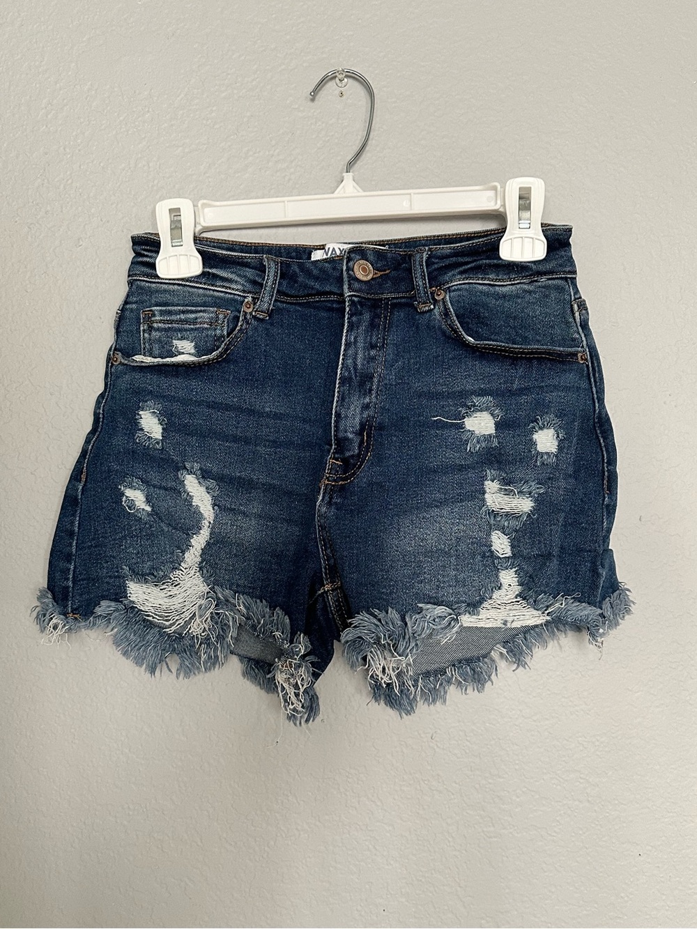 Wax Jean Distressed Shorts